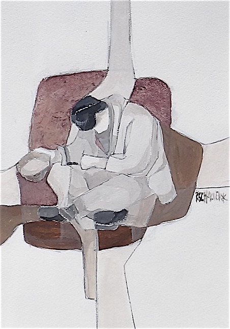 LA MENDIANTE 3 GOUACHE 2020