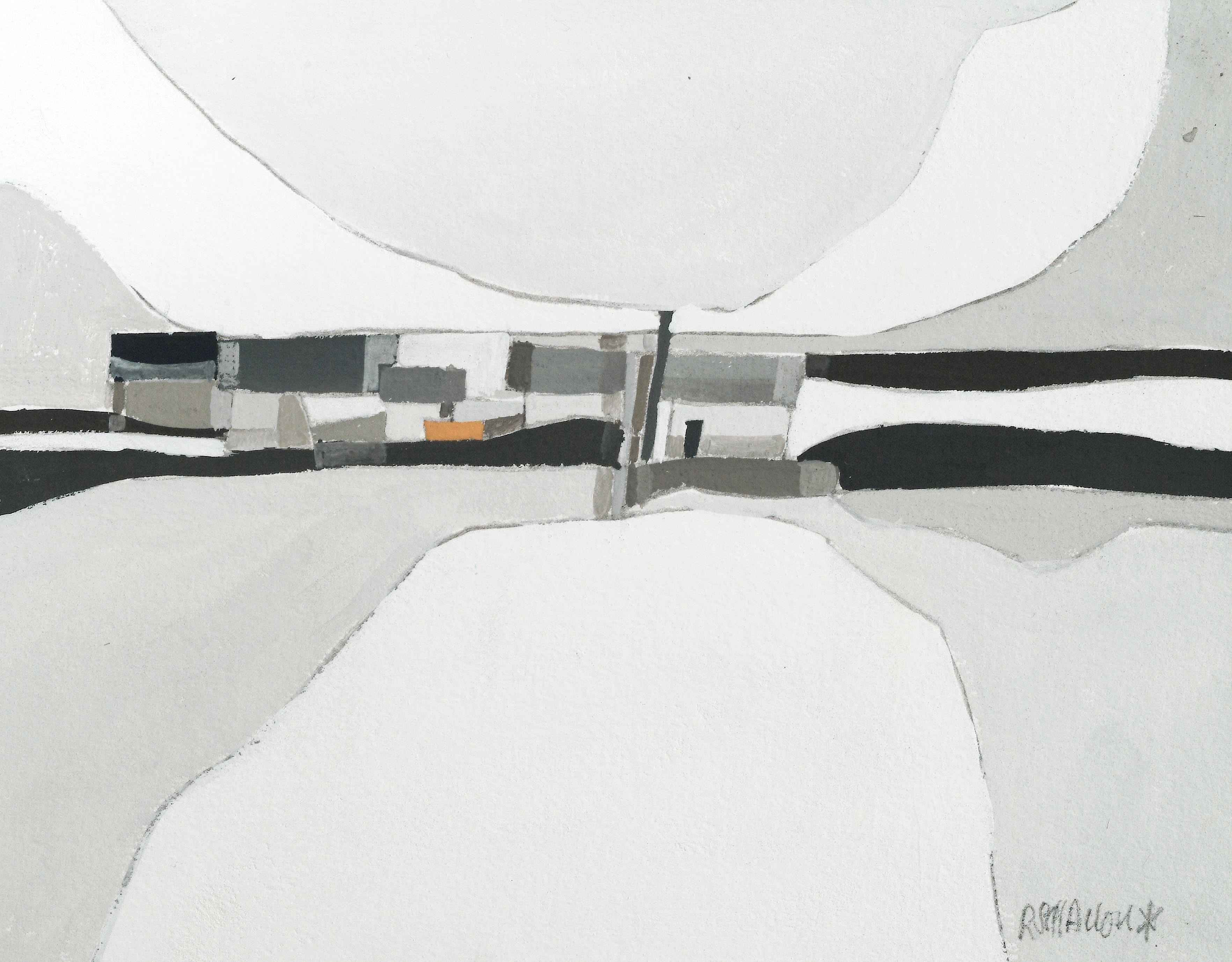 PONT-ROUGE QUEBEC GOUACHE 2007